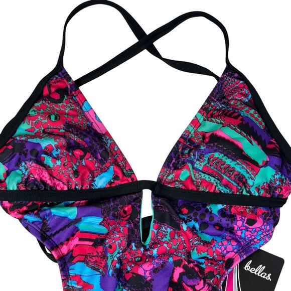 Dolfin Bellas Small Mystik Monokini Swimsuit UPF 50 Padded Criss Cross Tie Strap - Picture 2 of 9